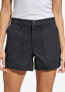 Calvin Klein Jeans Women's Mid Rise Utility Denim Shorts - Black