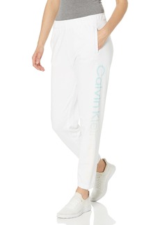 Calvin Klein Jeans Women's Ombre Logo Oversize Jogger White/Aqua Luna Peach ice