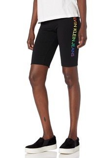 Calvin Klein Jeans Women's Pride Logo Bike Short  Extra Large