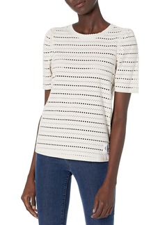 Calvin Klein Jeans Women's Short Sleeve Roll Cuff High Low Tee  Extra Small