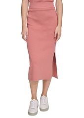 Calvin Klein Jeans Women's Side-Slit Pull-On Midi Skirt - Birch