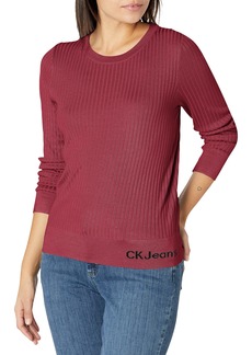 Calvin Klein Jeans Women's Crew Neck Rib Sweater