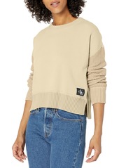 Calvin Klein Jeans Women's Knit Sleeve Round Neck Sweater