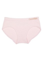 Calvin Klein Kids' Seamless Jacquard Hipster Briefs in Crystal Pink at Nordstrom