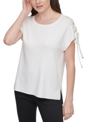 Calvin Klein Lace-Up Sleeve Top