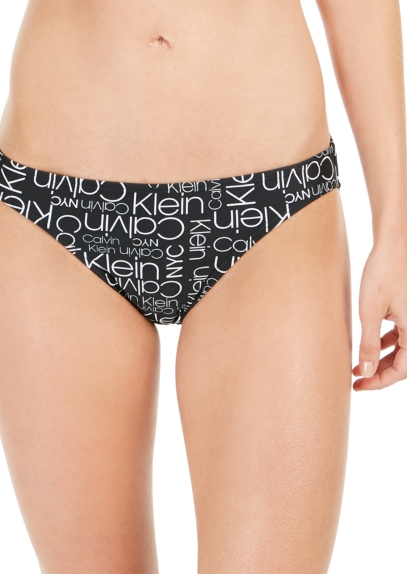 Calvin Klein Logo-Print Bikini Bottoms Women's Swimsuit