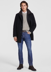 Calvin Klein Men Coleman Wool-Blend Overcoat - Charcoal