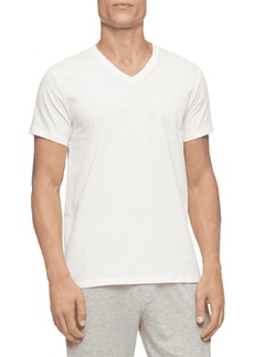 Calvin Klein Men's Cotton Classics Multipack V Neck T-Shirts White (5 Pack)