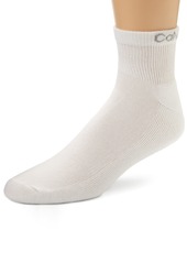 Calvin Klein Men's 3 Pack Athletic Quarter Socks  Sock Size: 10-13/Shoe Size:9-11