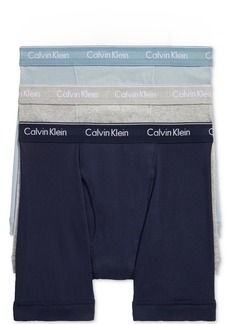 Calvin Klein Men's 3-Pack Cotton Classics Boxer Briefs Underwear - Shoreline, Grey Heather, Arona