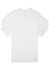 Calvin Klein Men's 3-Pack Cotton Classics Short-Sleeve V-Neck Undershirts - White