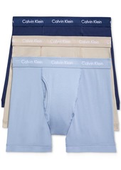 Calvin Klein Men's 3-Pack Cotton Stretch Boxer Briefs Underwear - New Navy/Vintage Khaki/Troposphere