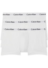 Calvin Klein Men's 3-Pack Cotton Stretch Low-Rise Trunk Underwear - Black/Blue/Cobalt