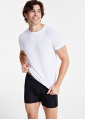 Calvin Klein Men's 5-Pk. Cotton Classics Crew Neck Undershirts, Created for Macy's - Black