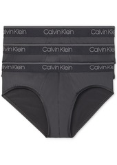 Calvin Klein Men's 3-Pack Microfiber Stretch Low-Rise Briefs Underwear - Black