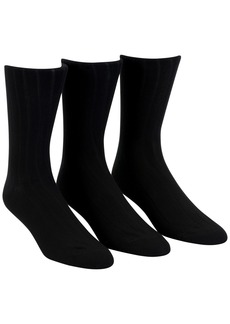 Calvin Klein Men's 3-Pack Soft Touch Ribbed Socks - Black