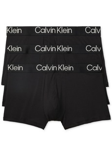 Calvin Klein Men's 3-Pack Ultra Soft Modern Modal Trunk Underwear - Black