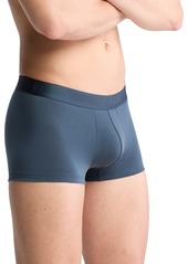 Calvin Klein Men's 3-Pk Black Microfiber Low Rise Trunk Underwear - Black, Blue, White