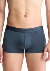 Calvin Klein Men's 3-Pk Black Microfiber Low Rise Trunk Underwear - Black, Blue, White