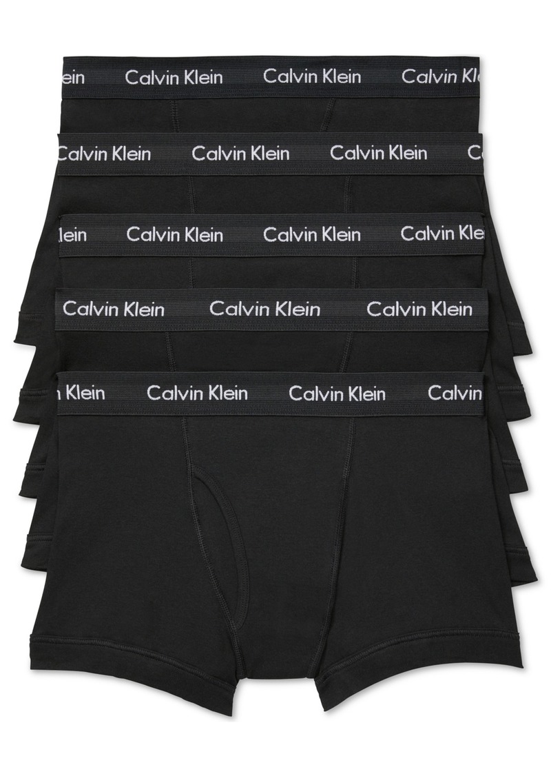 Calvin Klein Men's 5-Pk. Cotton Classic Trunk Underwear - Black