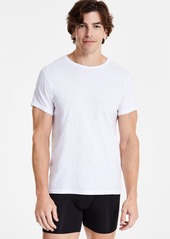 Calvin Klein Men's 5-Pk. Cotton Classics Crew Neck Undershirts, Created for Macy's - Black