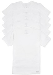 Calvin Klein Men's 5-Pk. Cotton Classics Crew Neck Undershirts, Created for Macy's - White