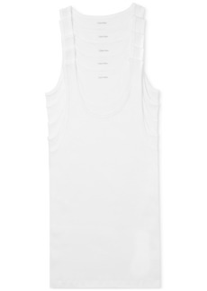 Calvin Klein Men's 5-Pk. Cotton Classics Tank Top Undershirts - White