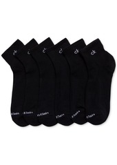 Calvin Klein Men's 6pk. Logo Quarter Socks - White