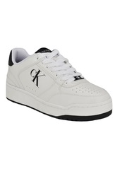 Calvin Klein Men's Acre Lace-Up Casual Sneakers - White, Black