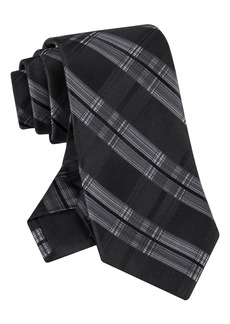 Calvin Klein Men's Arthur Plaid Tie - Black