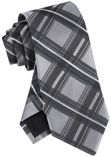 Calvin Klein Men's Arthur Plaid Tie - Grey