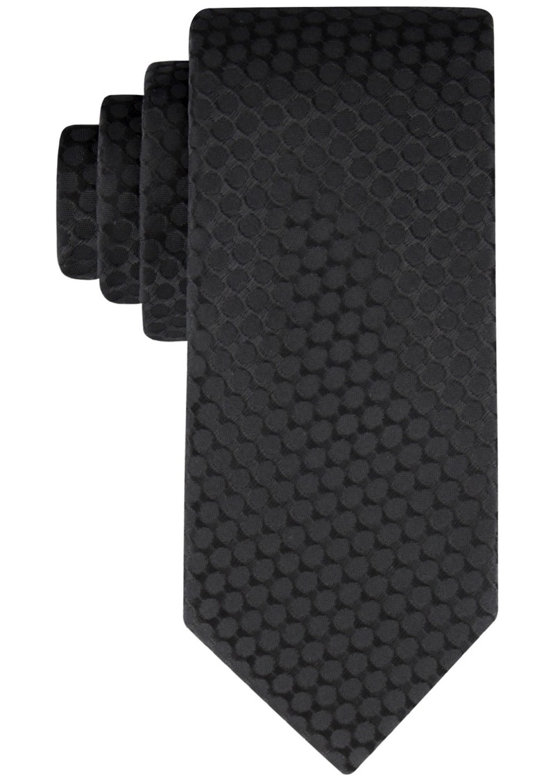 Calvin Klein Men's Asher Solid Textured Tie - Black