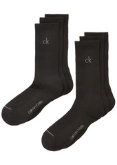 Calvin Klein Men's Athletic Performance Crew Socks 6-Pack - White