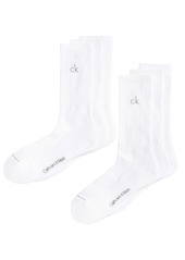 Calvin Klein Men's Athletic Performance Crew Socks 6-Pack - White