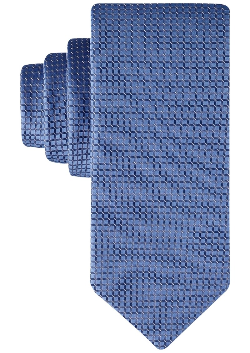 Calvin Klein Men's August Textured Tie - Blue