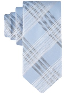 Calvin Klein Men's Beldon Plaid Tie - Blue