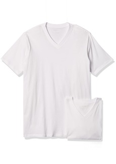 Calvin Klein Men's Big Cotton Classics 2 Pack V Neck Tshirts