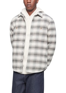 Calvin Klein Men's Heavy Flannel Plaid Pocket Shirt