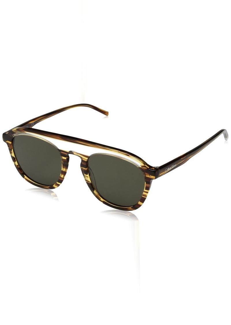 Calvin Klein Men's CK4357S Oval Sunglasses