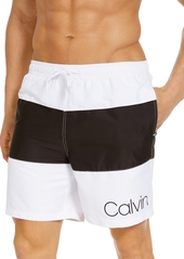 Calvin Klein Men's Colorblocked 7" Swim Trunks, Created for Macy's