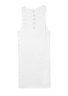 Calvin Klein mens 100% Cotton Classics Fit 5-pack Tanks  White- M