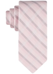 Calvin Klein Men's Creme Plaid Tie - Pink