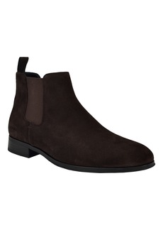 Calvin Klein Men's Donto Slip-On Pointy Toe Boots - Dark Brown Suede