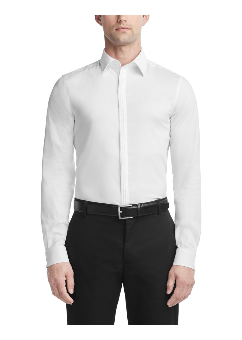 Calvin Klein Men's Dress Shirt Slim Fit Formal Infinite  Solid