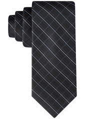 Calvin Klein Men's Etched Windowpane Tie - Black
