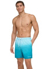 "Calvin Klein Men's Gradient Striped 7"" Volley Swim Trunks - Pink"