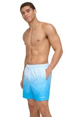 "Calvin Klein Men's Gradient Striped 7"" Volley Swim Trunks - Light Blue"