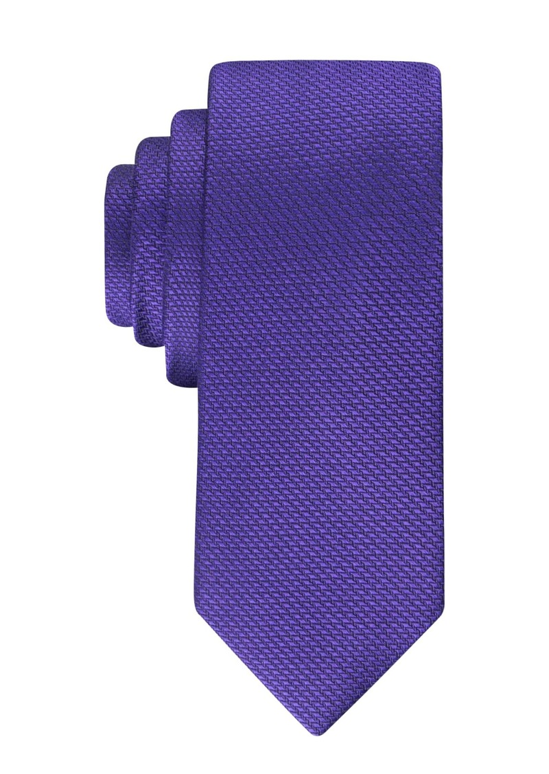 Calvin Klein Men's HC Modern Gingham Tie Purple Regular