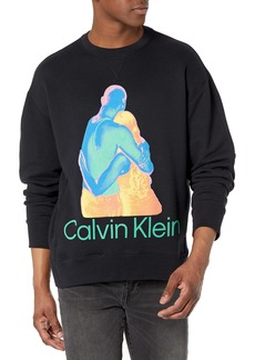 Calvin Klein Men's Heat Terry Crewneck Sweatshirt