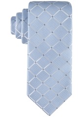 Calvin Klein Men's Herringbone Grid Tie - Light Blue